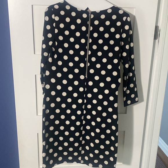 Black and white polka dot stretch dress - Picture 3 of 5